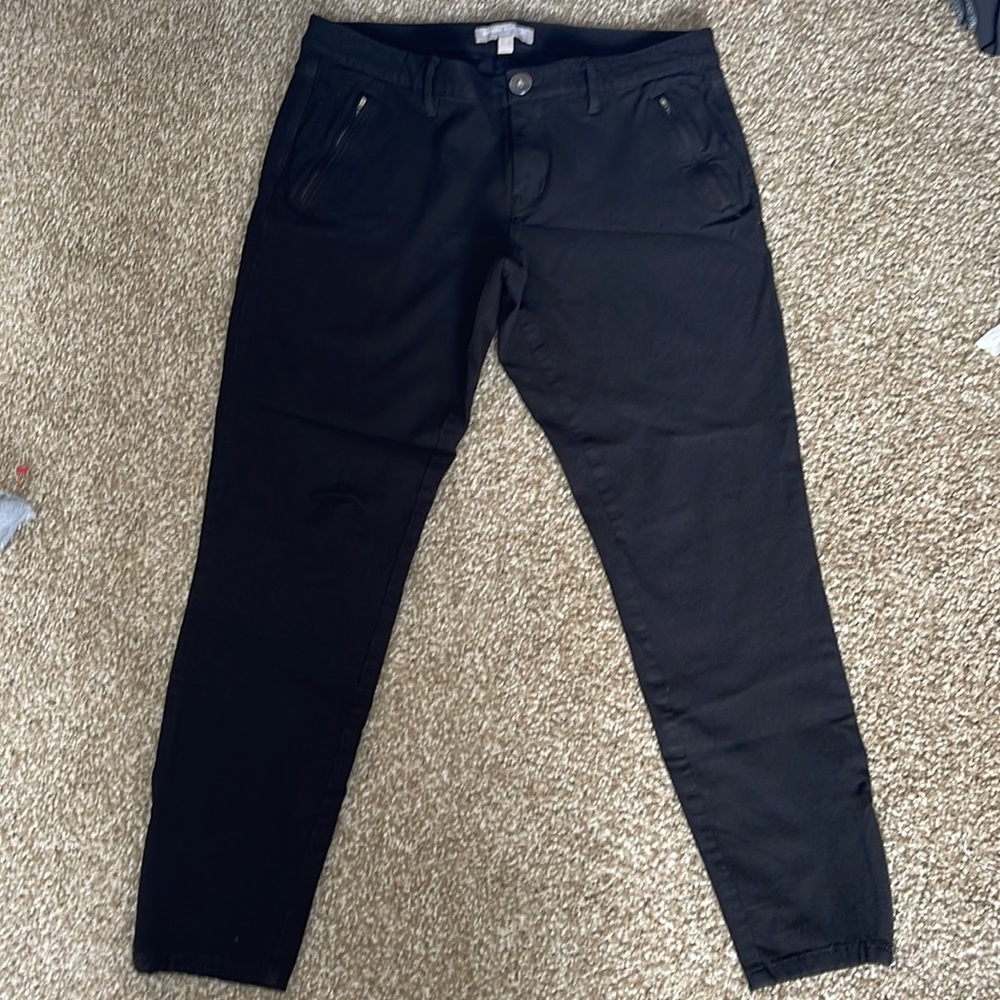 COPY - Banana Republic Pants Sloan Ankle Zip Crop Pant 8 black jeans